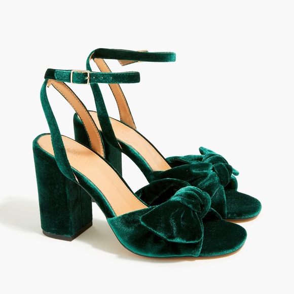 J. Crew Shoes - J. Crew velvet knotted heels